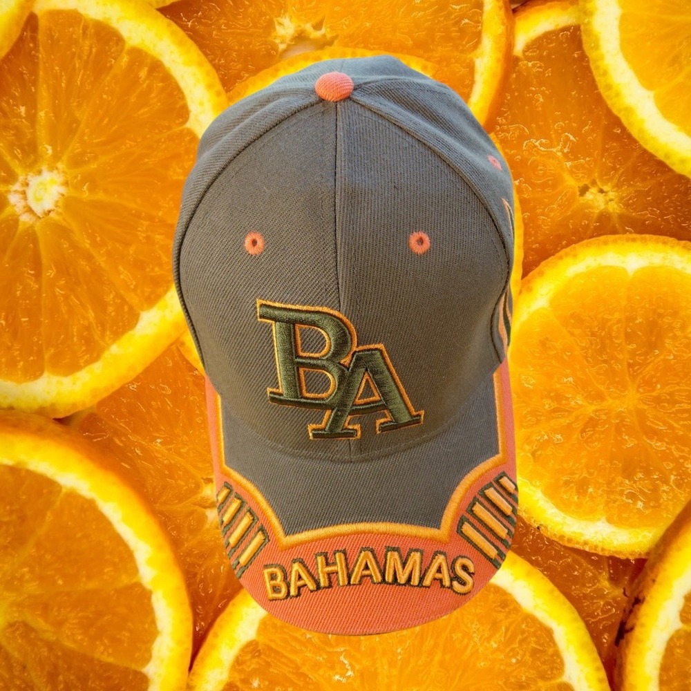 Dorsett Sportswear Bahamas Baseball Cap Hat Mens Olive Green‎ Orange Adjustable